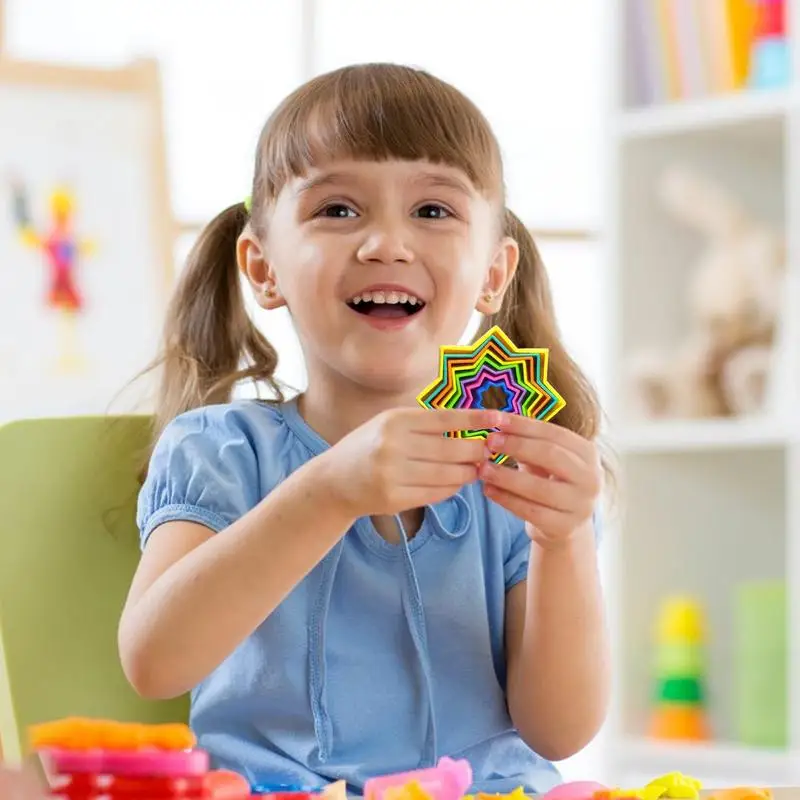 Mainan berbentuk bintang gelisah 3D Bintang Fidget mainan ujung jari mainan Spinner meja bintang edukasi kubus sensor segi enam portabel untuk anak-anak