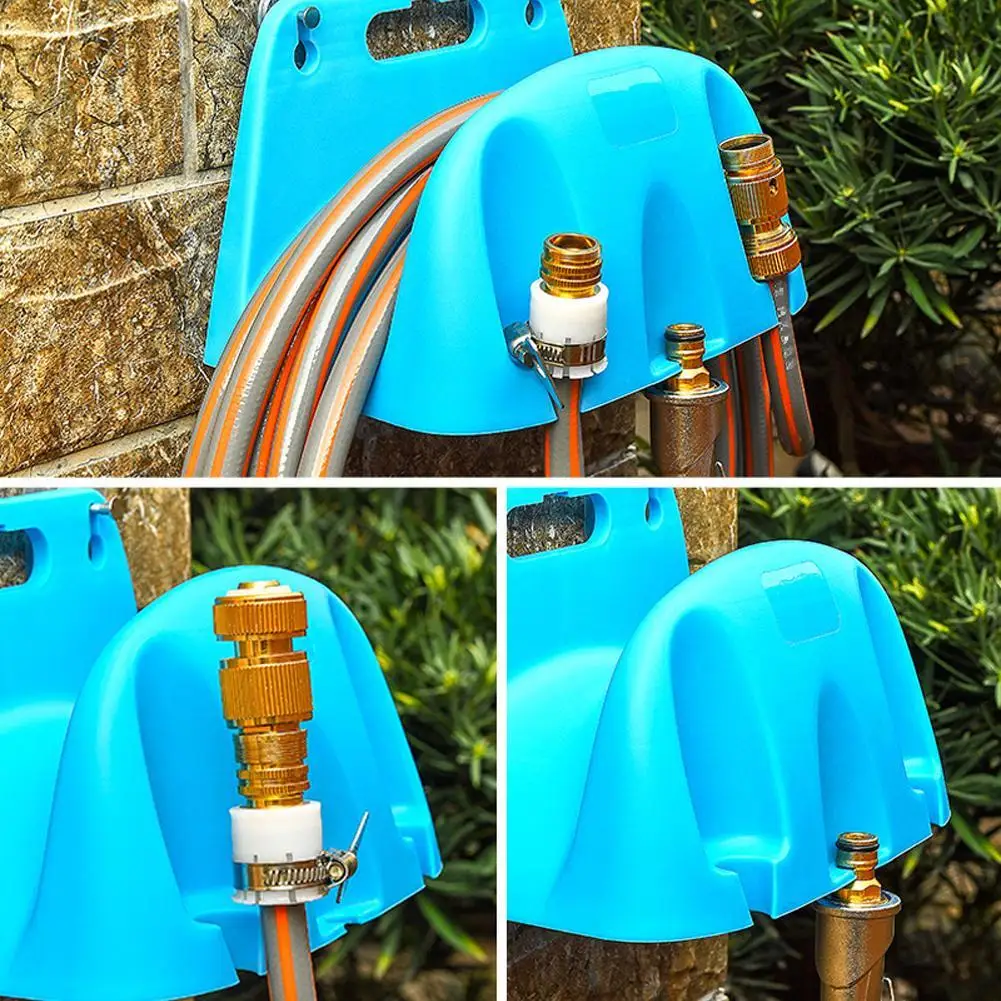 Garden Hose Holder Wall Mounted Hose Hooks Hose Rack Heavy Duty Water Hose Holders For Outside Hose Storage Reel 