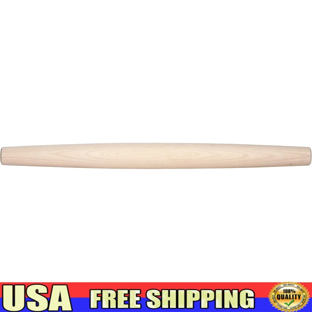 

Maple Wood French Tapered Rolling Pin Baking Pizza Cookies Dough Non-Stick Performance 20.5 Inches Durable Kitchen Tool
