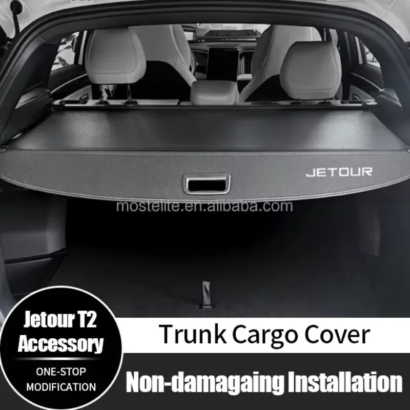 

New2024 2025 High Quality Canvas Retractable Luggage Shade Shield Rear Trunk Cargo Cover For Jetour T2 Traveler Accessories