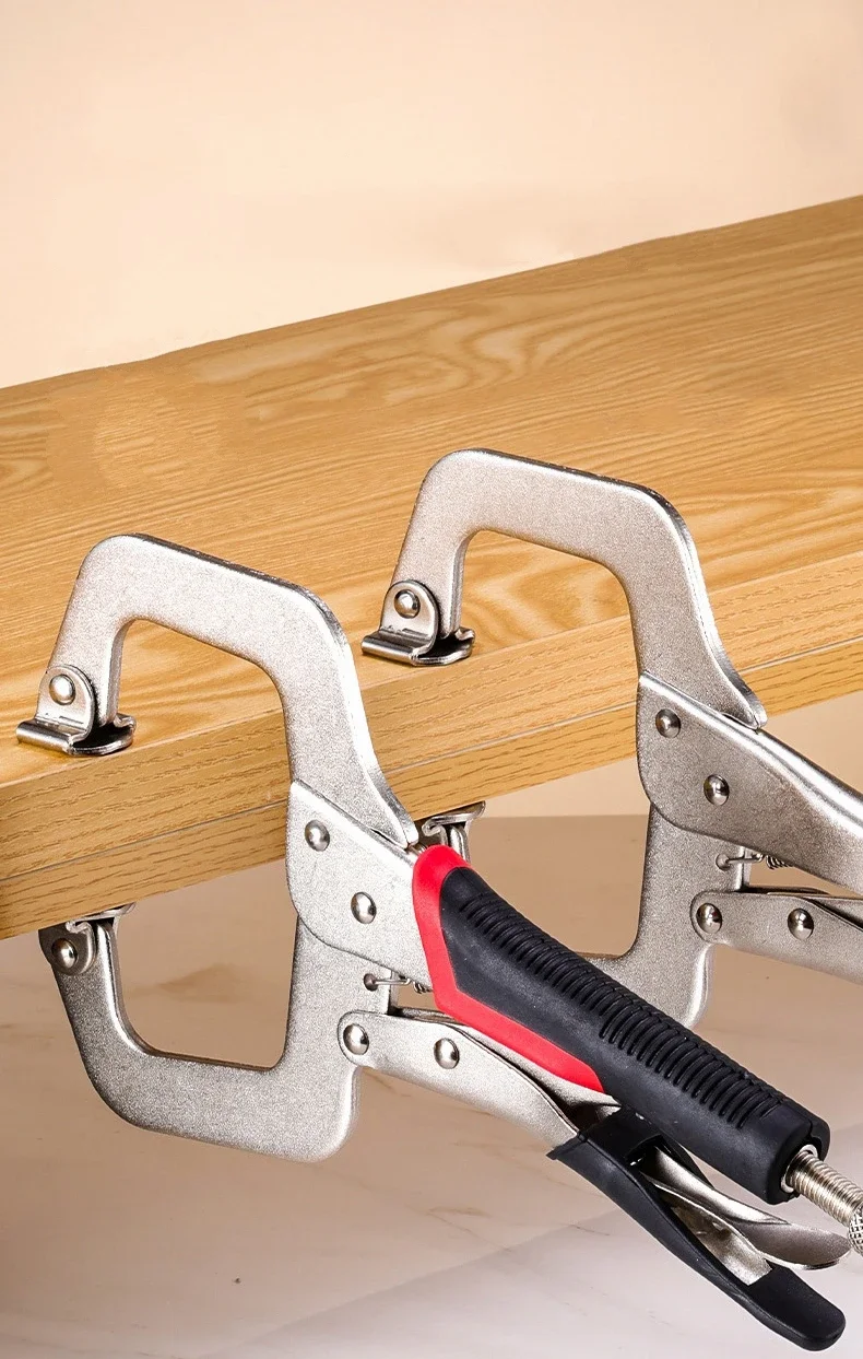 6.5/11inch Heavy-Duty Locking C-Clamp Pliers Adjustable Welding Clamp Clip and Regular Tips Woodworking Welding Fixing Hand Tool view 3