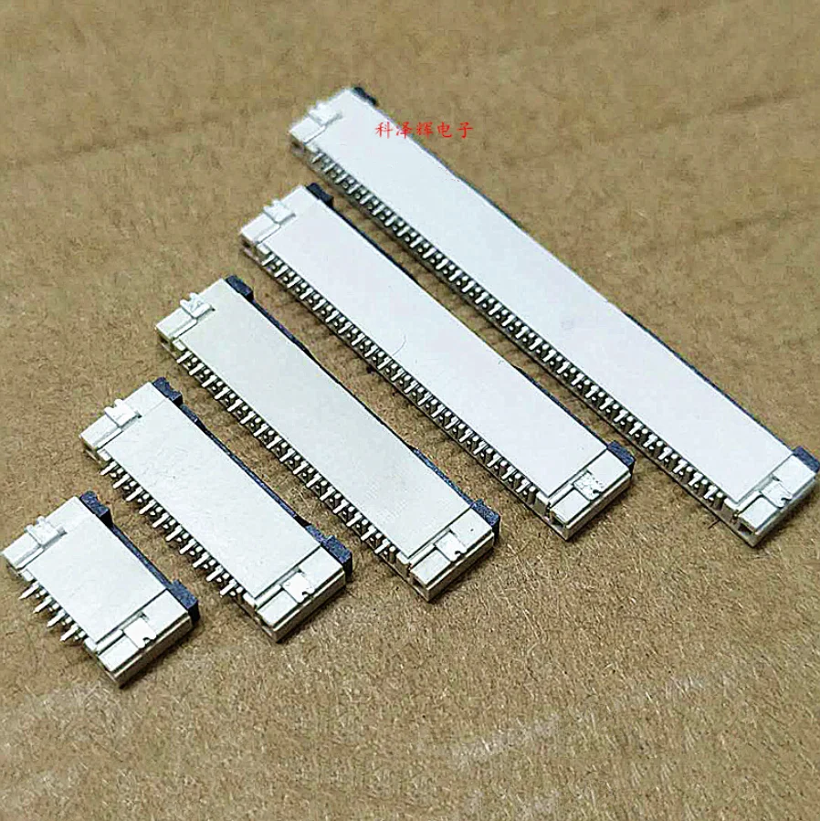 FPC FFC Flip cover Connector 1.0mm Flat Cable PCB Connectors SMT ZIF 4 6 8 10 12 14 15 16 18 20 22 24 26 28 30 32 36 40-60Pin