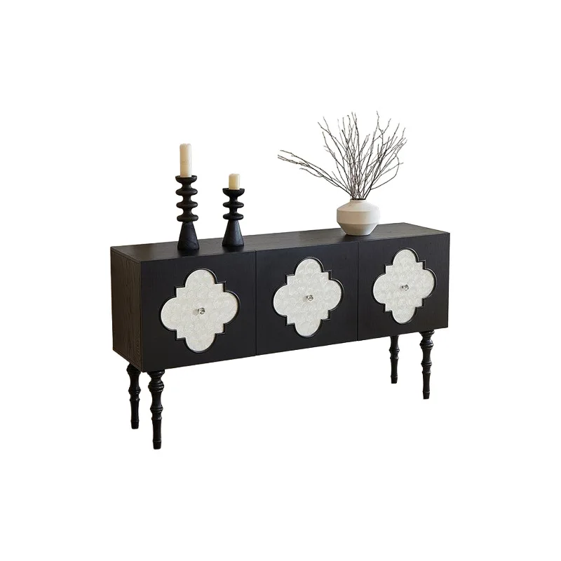 

French entrance cabinet, living room, sofa sideboard, black entrance table, storage rack, corridor corner fight