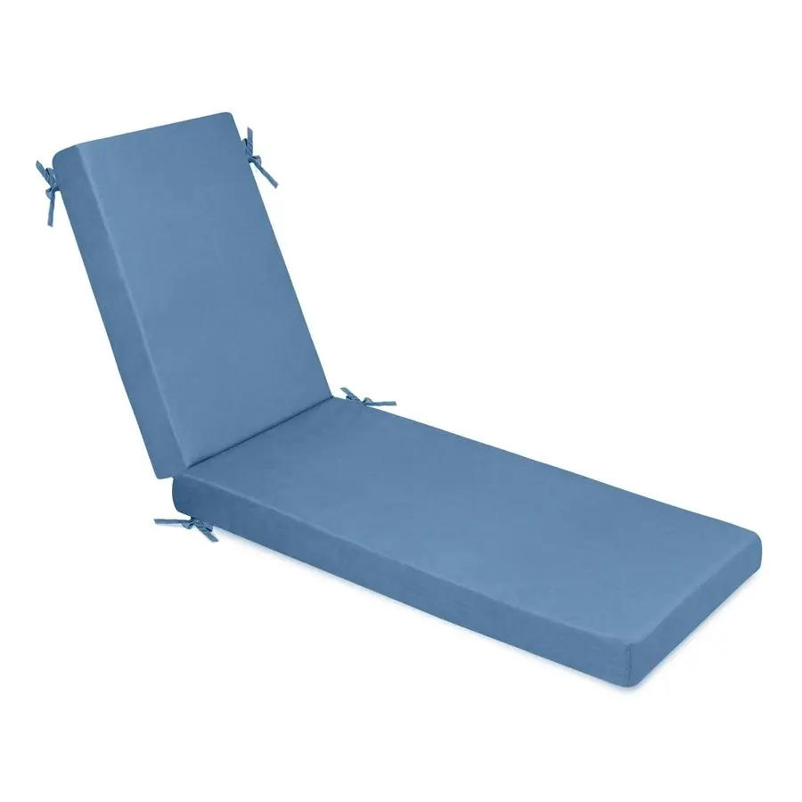 

Memory Foam Outdoor Chaise Lounge Lawn Chair Cushion, with Waterproof and Washable Cover, Blue, 73x21x2.5