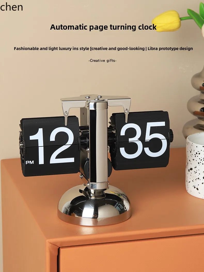 WL light luxury calendar home soft decoration high-end decoration office desktop clock dining side TV cabinet