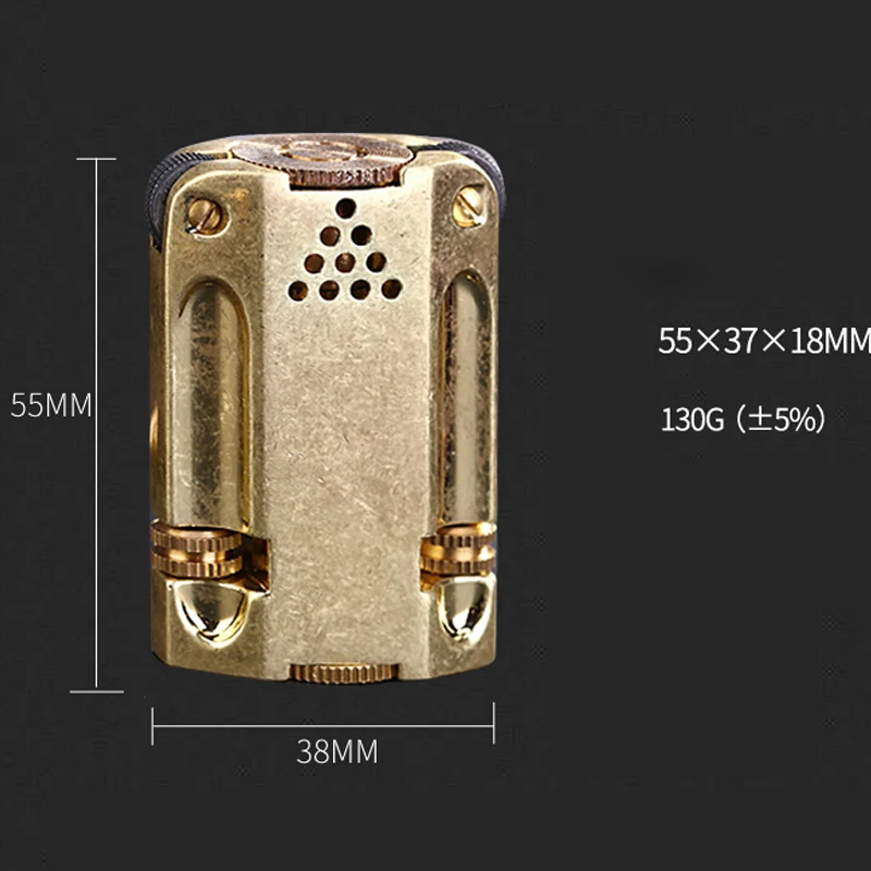 Vintage Zinc Alloy Dual Flint Wheel Ignition Petrol Lighter Men Cigarette Fuel Isqueiro Collection