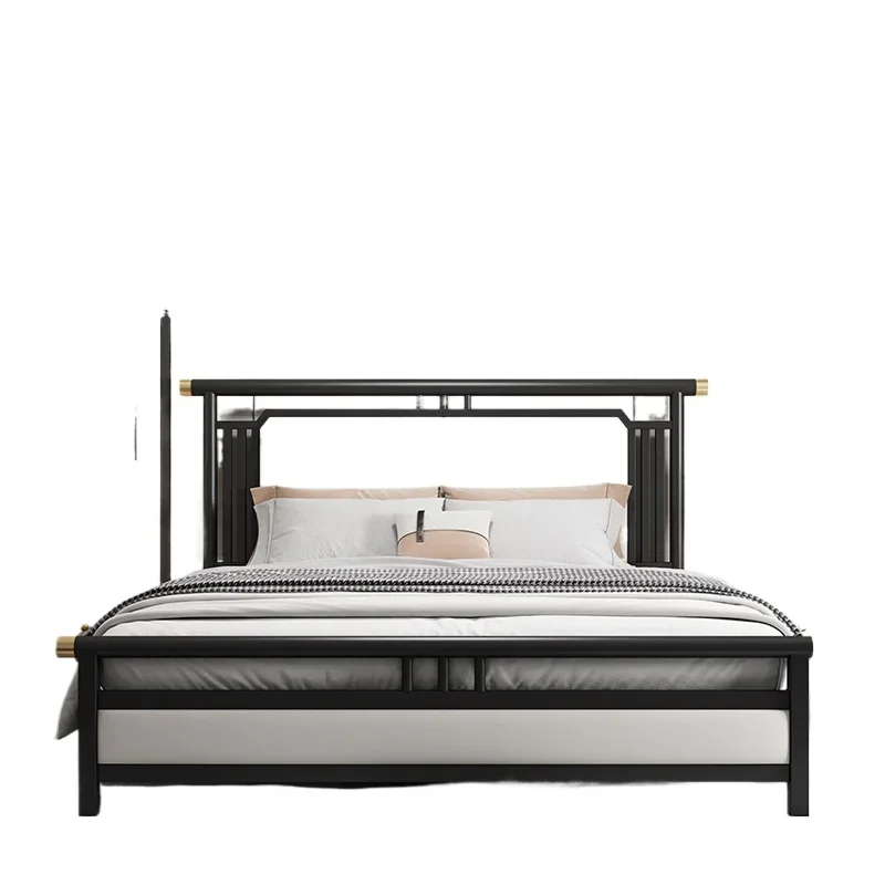 

Bed 1.8 Wrought iron bed Iron bed Thickened double 1.5 Single new Chinese hotel apartment Rental room Iron frame