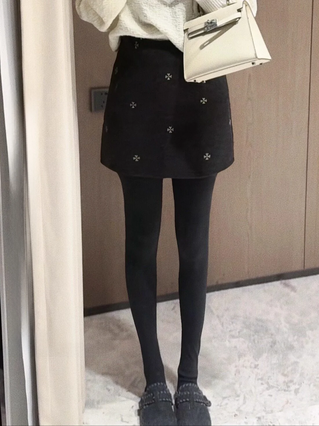 

Новая повседневная универсальная юбка макси Dadada Faion YEM374 с вышивкой Night Star, из смесовой ткани (полиэстер и шерсть), А-силуэт