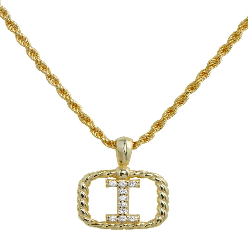 

3D Hollowed-Out Zircon Letter Pendant Personalized 26-Letter Initial Necklace Single-Letter Zircon Necklace Women's Jewelry