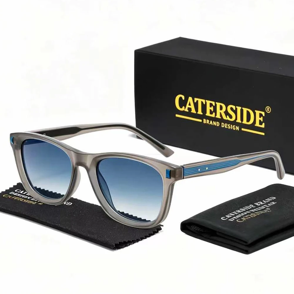 

CATERSIDE Fashion Men's Sunglasses High-Quality PC Square Frame Sun Glasses Women's Outdoor Travel Beach Summer Glasses UV400