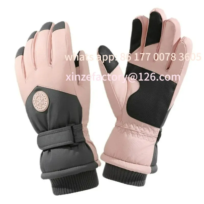 

Customizable Winter Unisex Snowboard Ski Electric Heating Gloves Non-slip Touch Screen Waterproof Motorcycle Cycling Fleece Warm