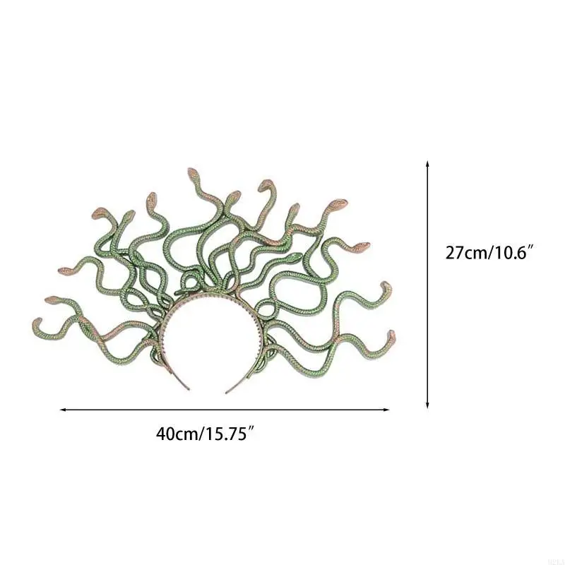 2025 Nueva serpiente unisex Medusa para cabeza cabeza cabeza Carnaval All-Match Rave Party Hair H