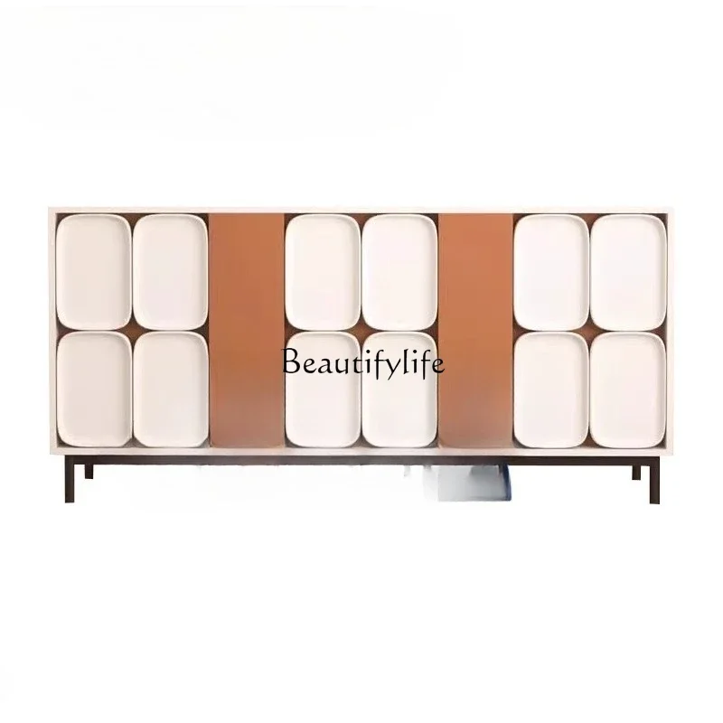 

ld 30Italian minimalist side cabinet light luxury high-end solid wood villa modern simple entrance locker