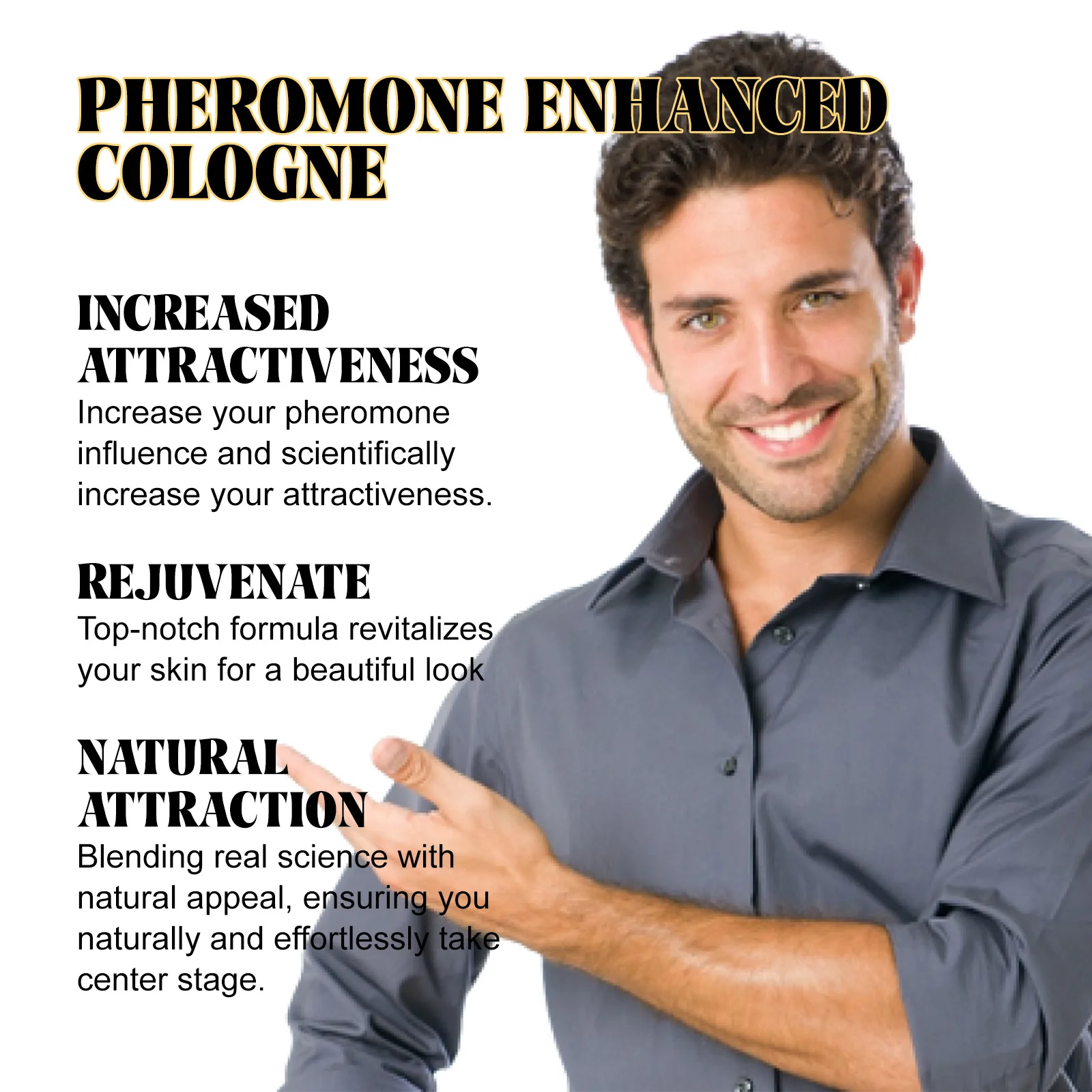 Sexuellement de Phéromone Durable pour Homme, Fragrance Légère, Charme Frais, Gentleman d\'Affaires, Amoureux, Rencontres, Cologne