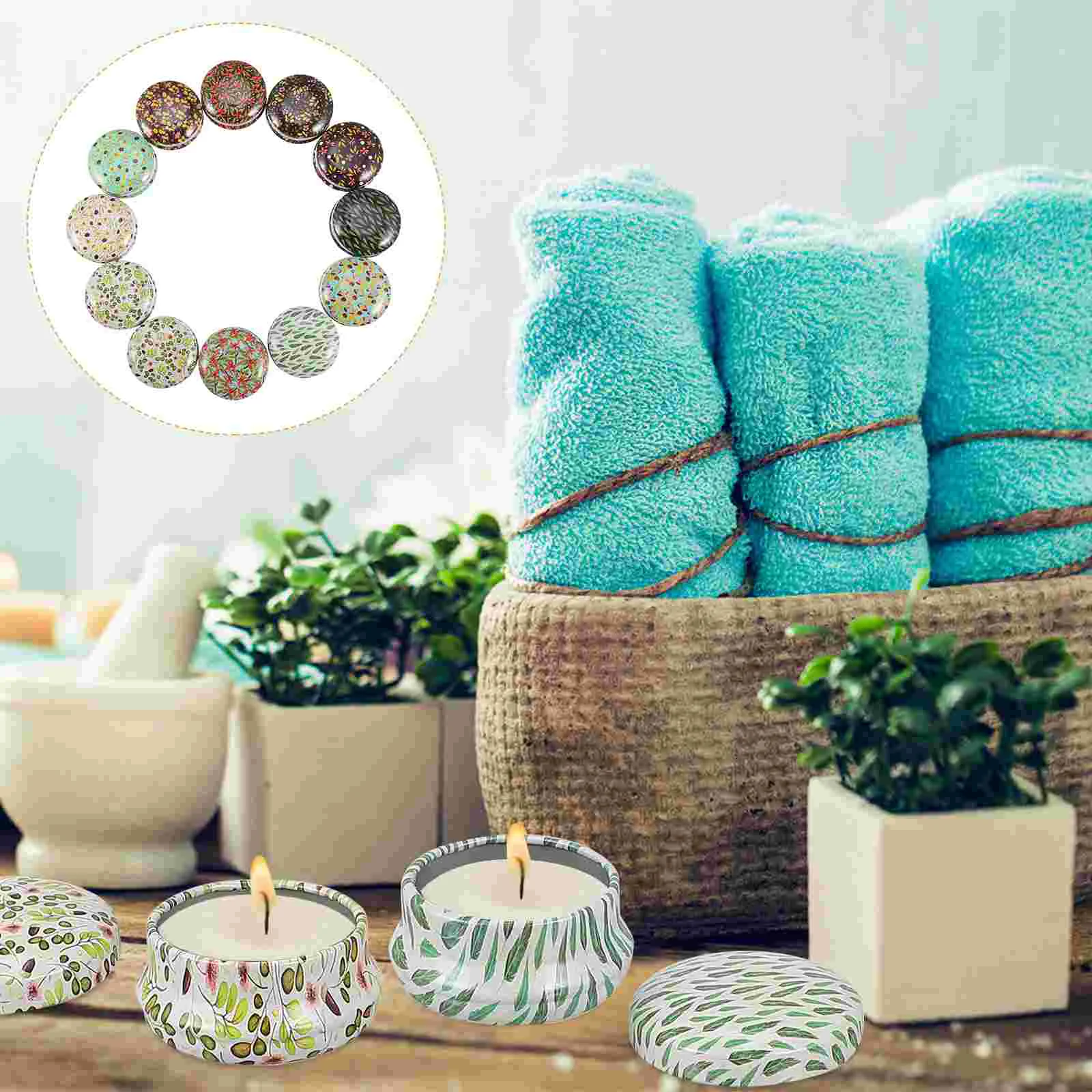 

12 Pcs Jar Tea Lights Wedding Favor Tins Tinplate Small Jars Jewelry Container