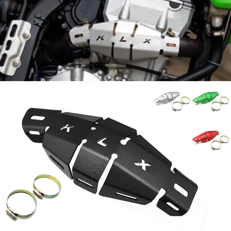 

KLX логотип мотоцикла выхлопная труба тепловая крышка аксессуары для KAWASAKI KLX 140 150 230 250 300R