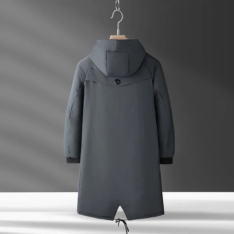 2022 New Winter Down Jacket Men Brand Winter 90% White Duck Down Coat Men Warm Thicken Hooded Solid Zipper Overcoat Men Parkas