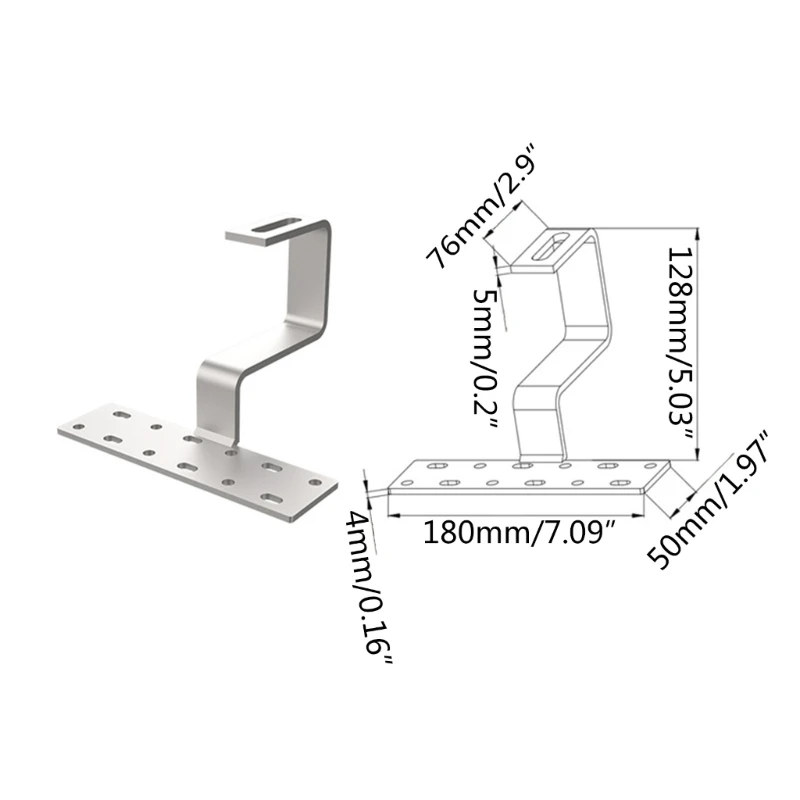 ソーラーパネル取り付けブラケット,アルミ製ルーフフック,rv,ボート用ソーラーパネルブラケット