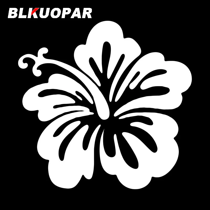 BLKUOPAR Pretty Hibiscus Flower Tropical Clipart Car Stickers Creative Waterproof Decal Funny Trunk Laptop Car Door Protector