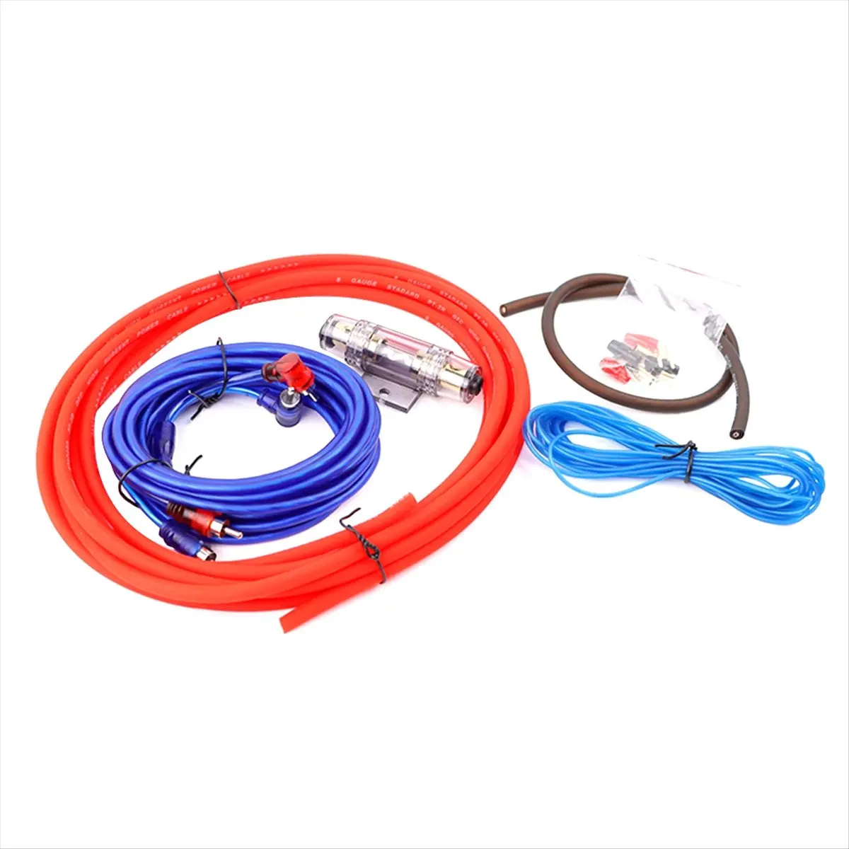 

(A32M) 8GA Power Cable Subwoofer Speaker Car Audio Wire Wiring Amplifier RCA Power Cable Fuse Kit