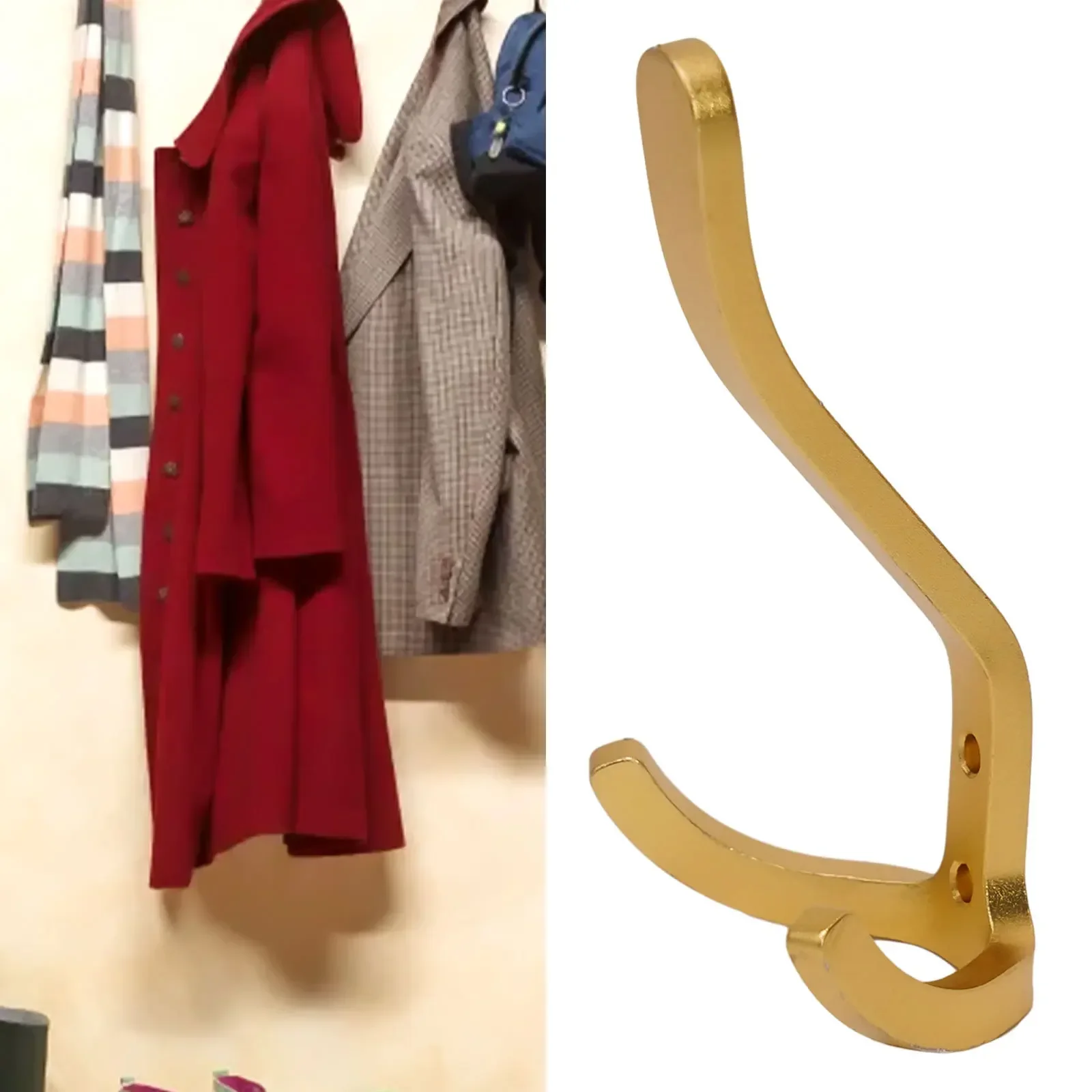 1PC Hanger Hook Wall Mounted Metal Coat Rack Towel Hooks Key Holder Clothes Hat Rack Furniture Hook Home Accessories