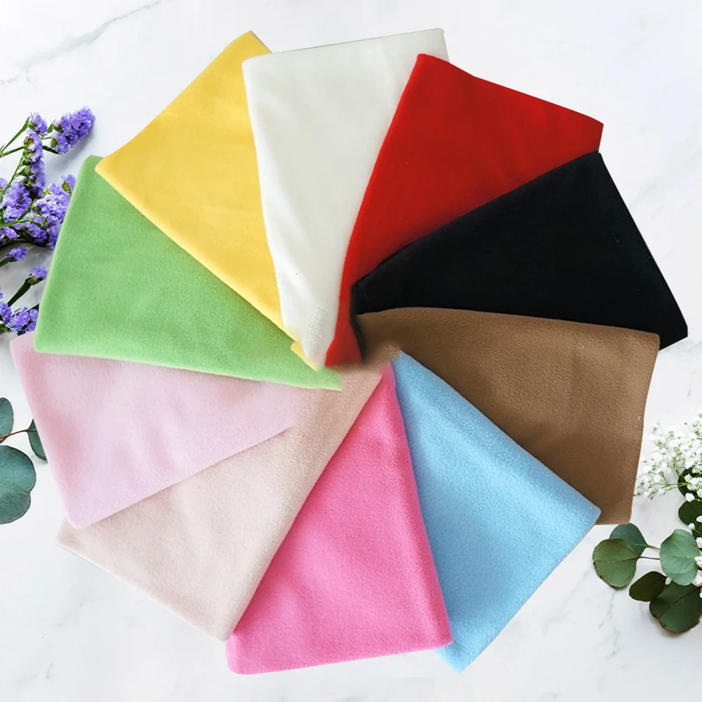 

10pcs Colorful Patchwork Cloth Handmade Sewing Fleece Fabric For Diy Accessories Home Decor Crafts Table Runners Pillows Drapes