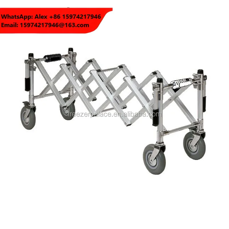 Sysmedpalace Aluminum Alloy Lifting Functions Reliable Quality Medical Mortuary Coffin Lifter Church Trolley Funeral Trolley