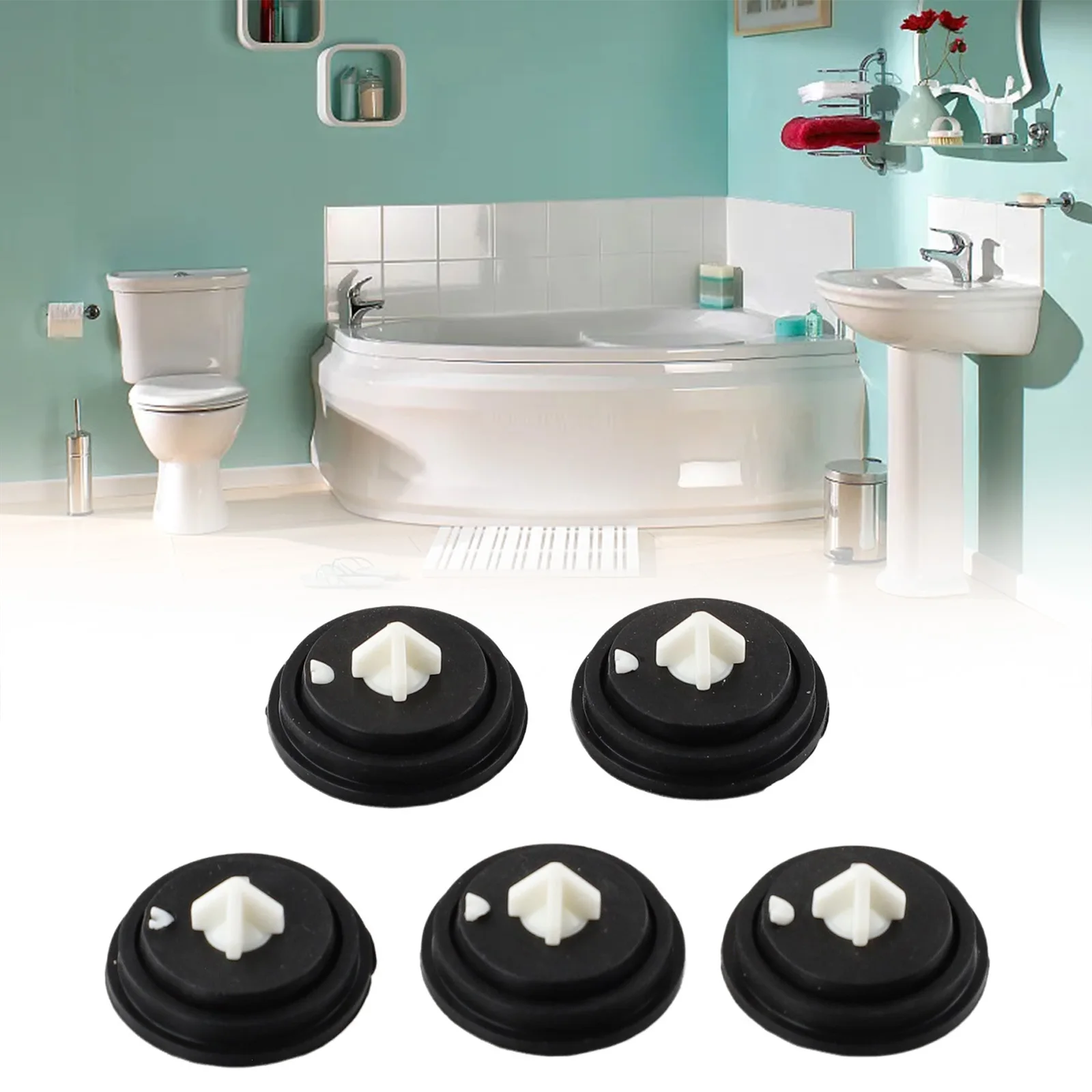 5 unids/set de arandela de diafragma de goma de repuesto que se adapta a todas las válvulas de llenado Siamp, válvula de bola de 28x15mm, accesorio para bidé de inodoro, piezas de baño