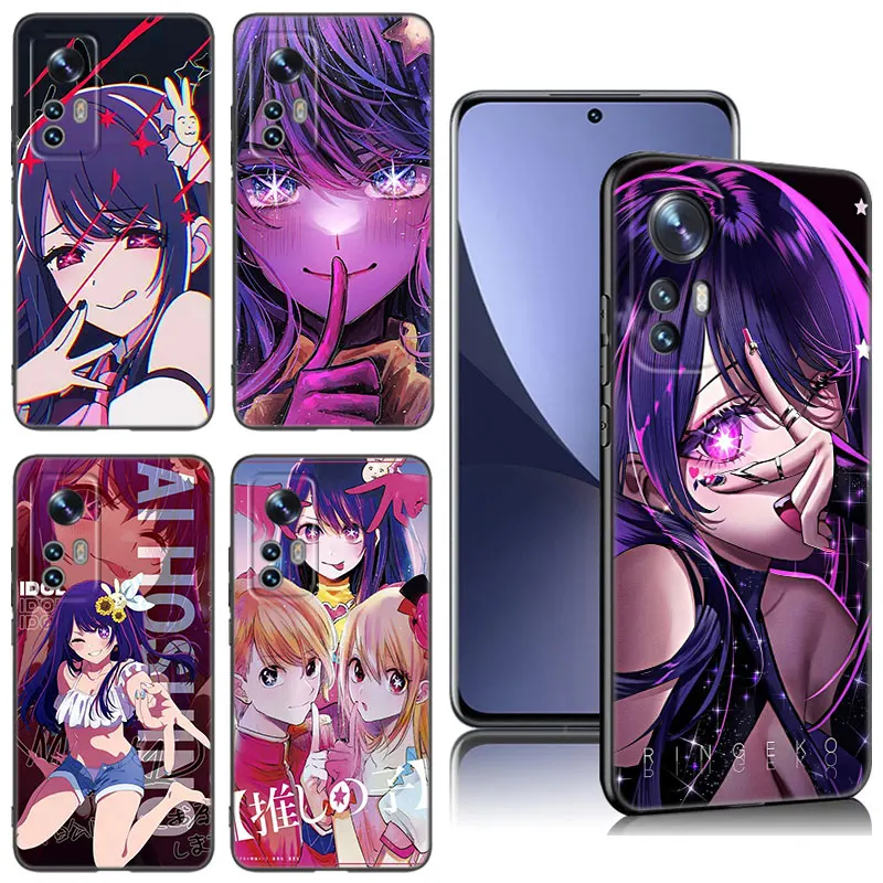 Anime Oshi no Ko Hoshino Ai Black Phone Case For Xiaomi Mi 9 SE 8 10T 11 12 13 Lite 9T 11T 12S 12T 13T 14 Pro 5G NE 11i 12X