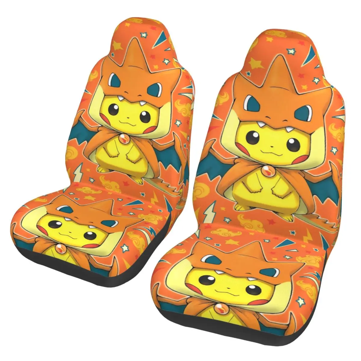 

Cute Cartoon Manga Poke-Mon Universal Car Seat Cover Off-Road Travel Car Seat Mat Polyester Hunting