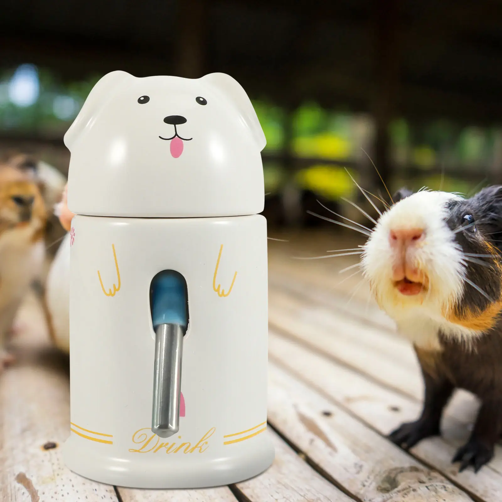 Ceramic Pet Water Bottle Holder Compact Hamster Water Kettle Stand Rabbit Squirrel Drinking Bottle Bracket