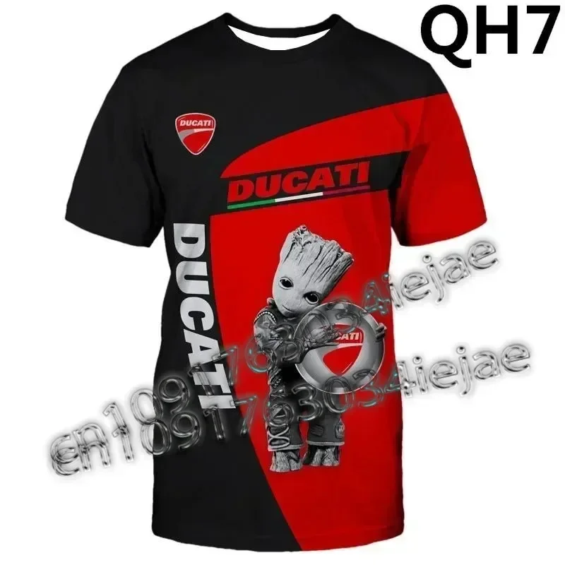 

Новые футболки Ultimate Racing для мужчин и женщин Ducati Corse, футболки гоночной команды с 3D принтом, летние спортивные повседневные одежды с короткими рукавами