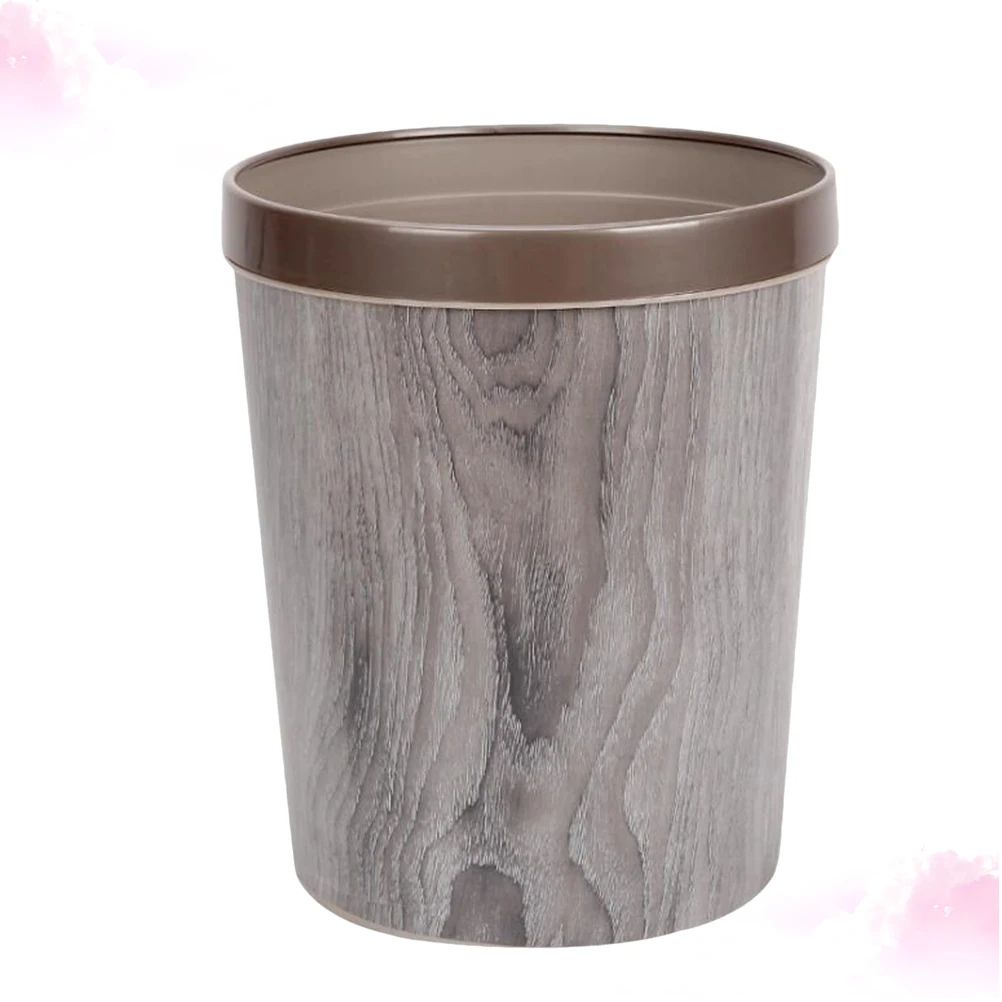 

Plastic Trash Can 12L Circular Garbage Bin Home Office Storage Container Round Mini Waste Basket Household