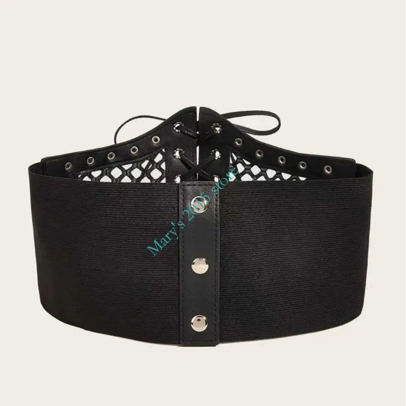 E15F حزام نسائي قابل للتعديل، دعم مرن أسود للأنشطة الخارجية واللياقة البدنية #4