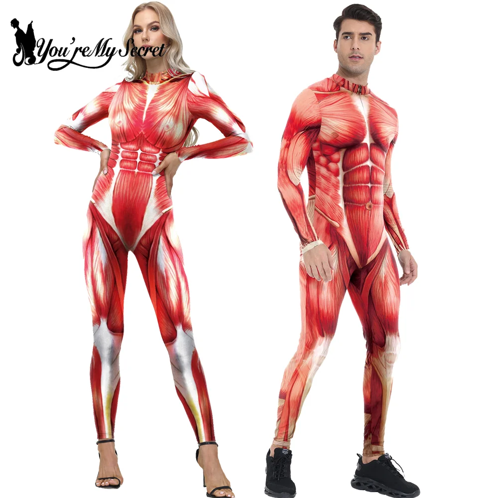 [Eres mi secreto] monos musculosos para adultos, disfraz de Halloween, fiesta de carnaval, disfraz de escenario actuación, traje Zentai, Día de los muertos