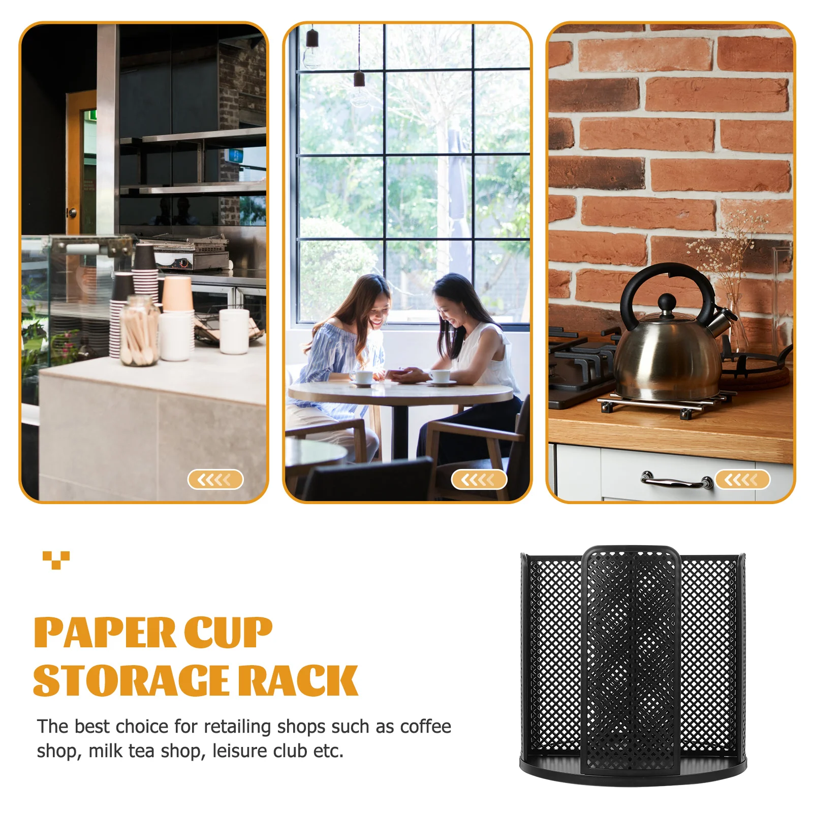 

Multifunctional Paper Holder Countertop Space Saving Storage Rack Coffee Dispenser Office Supplies Disposable Cup Organizer Milk
