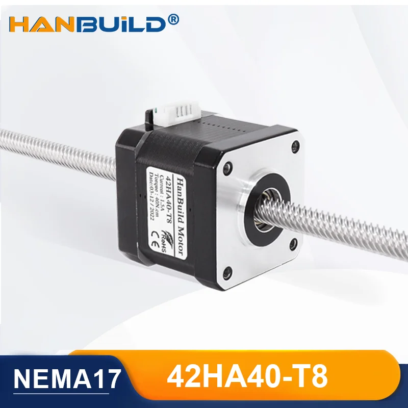 NEMA 17 Through screw stepper motor 28HA34-T5*4 28HA28-T5*4 200MM linear stepper motor  For 3D Printer Monitor Equipment
