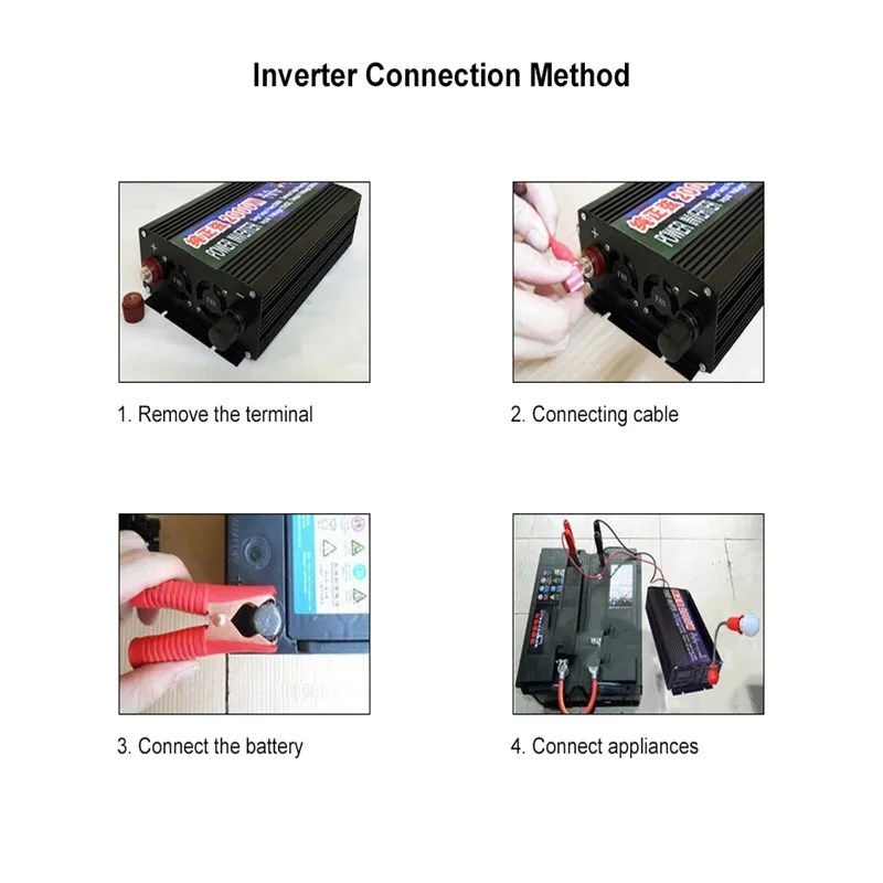 1000W/2000W/3000W/4000W Car Inverter DC 12V/24V To AC 220V Pure Sine Wave Power Inverter Voltage Transformer