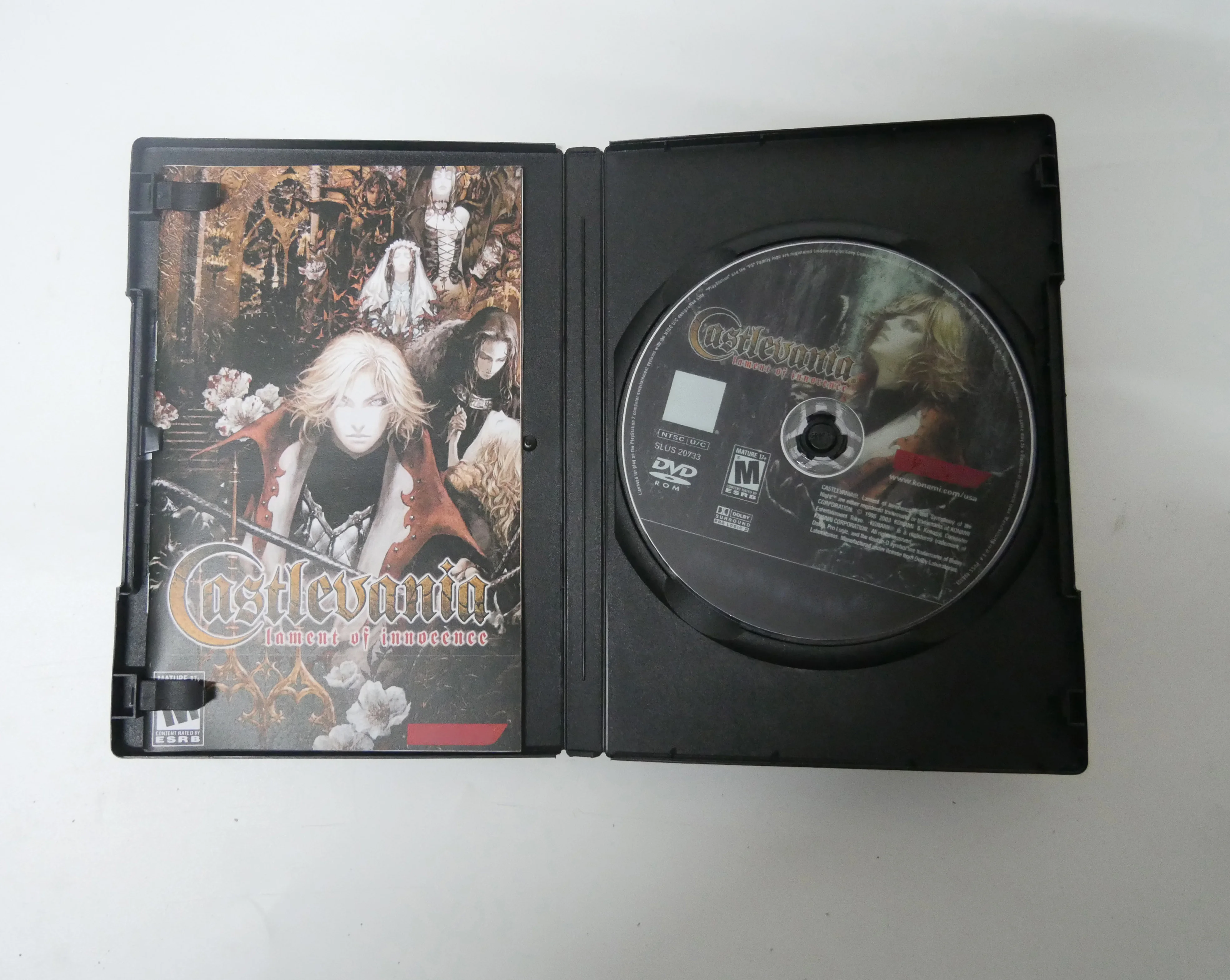 PS2 Lament Of Innocence con Manual, Disco de Juego Copiado, Consola Desbloqueada, Estación 2, Controlador Óptico Retro, Piezas de Máquina de Videojuegos Retro