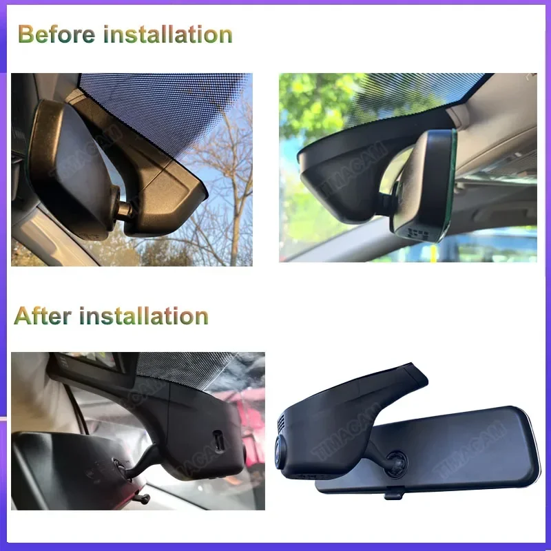 2K 4K Dashcam سيارة Dvr ل Volkswagen VW Tiguan Atlas T-Cross Tarek Polo Passat Touran Taigun Golf Arteon Sharan Arteon Multivan