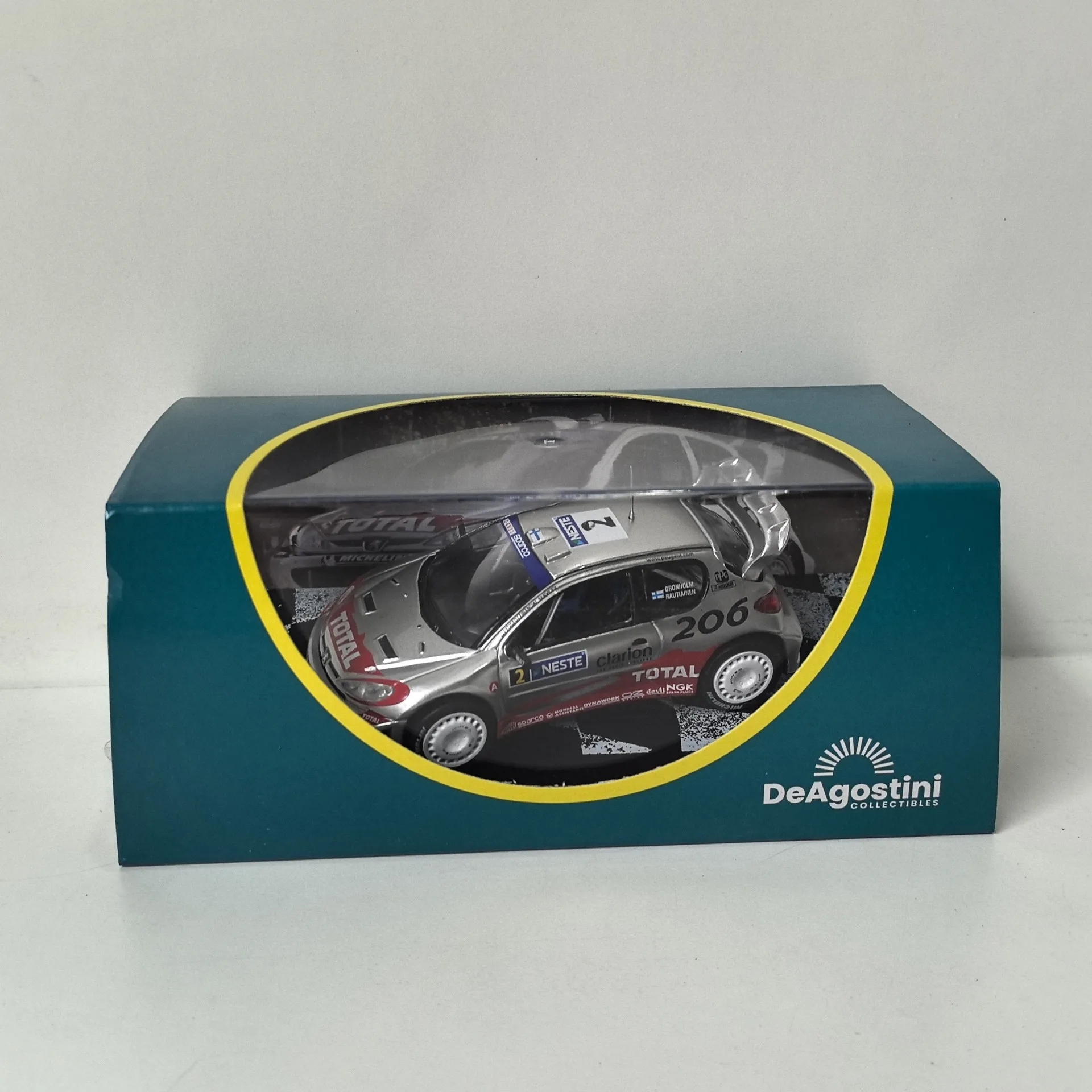 Diecast DEA 1/43 Scale PEUGEOT 206 WRC # 2 2002 Racing S4 Alloy Car Model