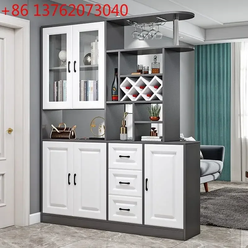Entering the door, living room, screen partition, blocking, entrance cabinet, wine cabinet, simple shoe cabinet integrated