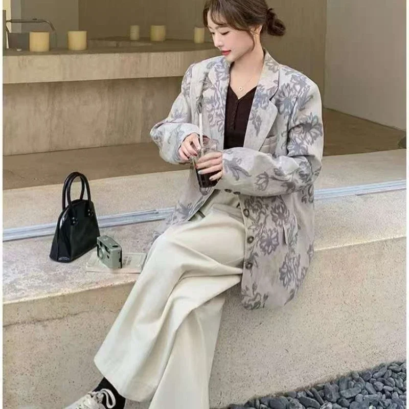 Women's 2026 Spring and Autumn New Design Sense Fashion Temperament  Commutingsmall Suit Top New Chinese Style Jacquard Blazer