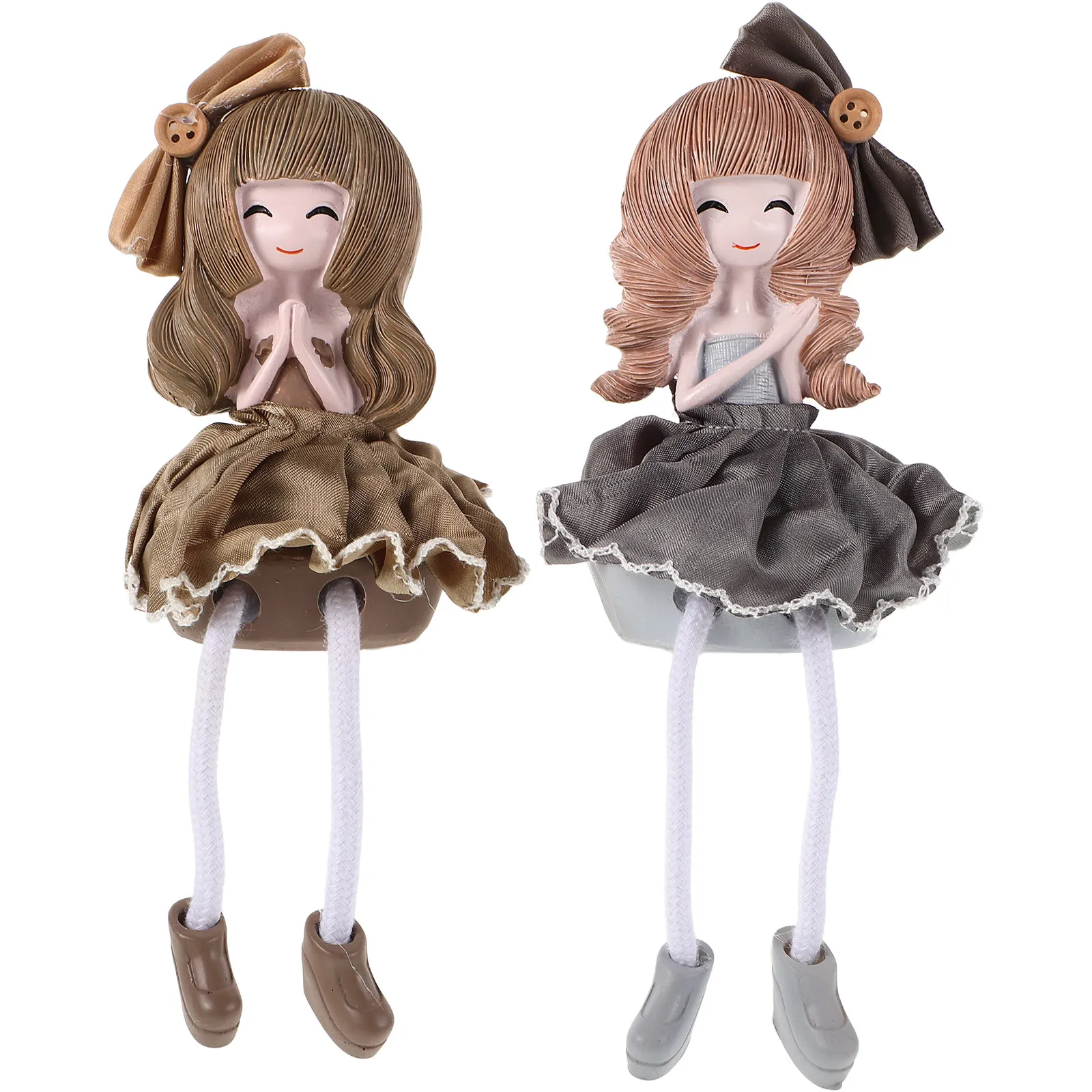 Decoration Garden Resin Ornament Landscape Outdoor Halloween Christmas Fairy Figurine Fairy Figurines Fairy Garden Decor 2PCS