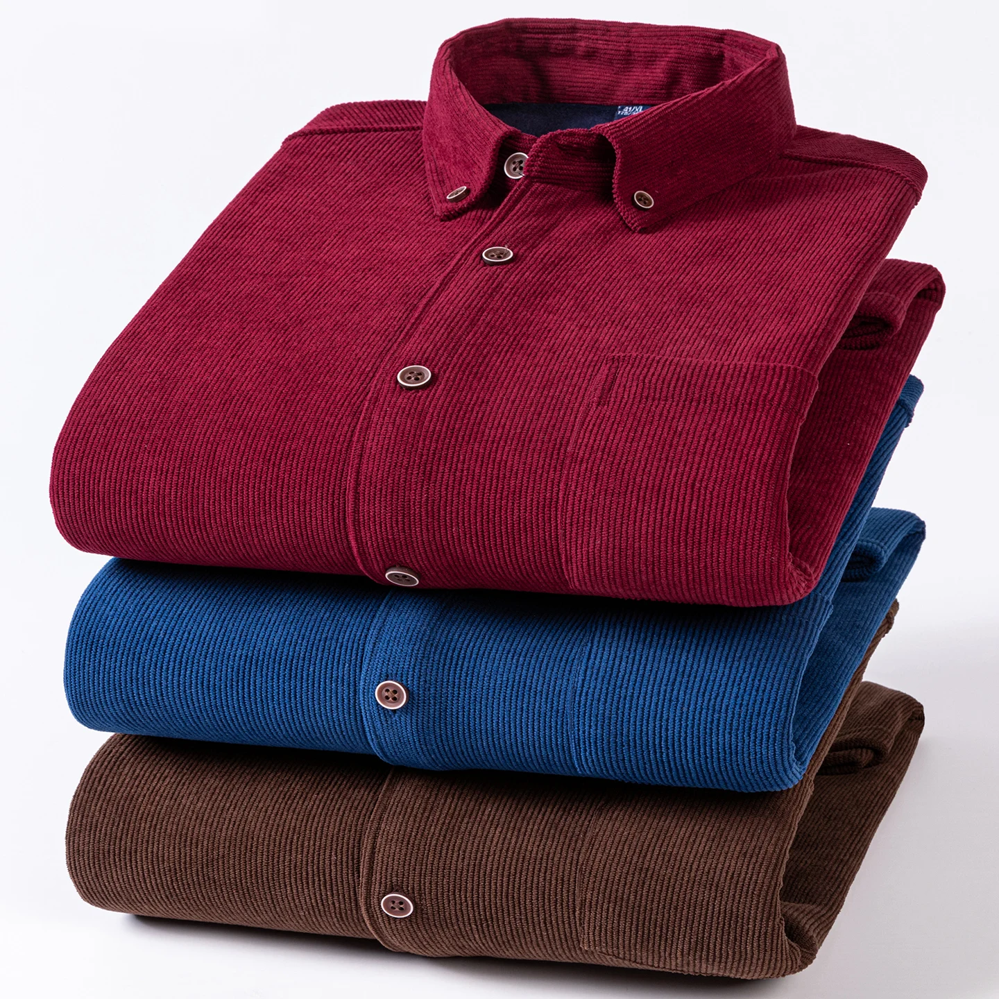 Men\'s Corduroy Fleece Warm Plaid Classic Style Regular Fit Velvet  Large Size Thick Casual Shirt Male Brand Clothes Plus L-6XL