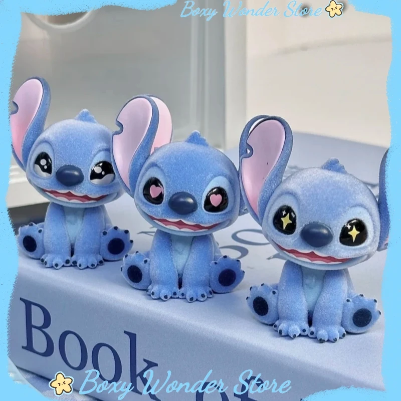Nuevo lindo Stitch Mini serie esponjosa caja ciega juguete coleccionable emociones figuritas de animales de peluche regalos sorpresa de moda Kawaii