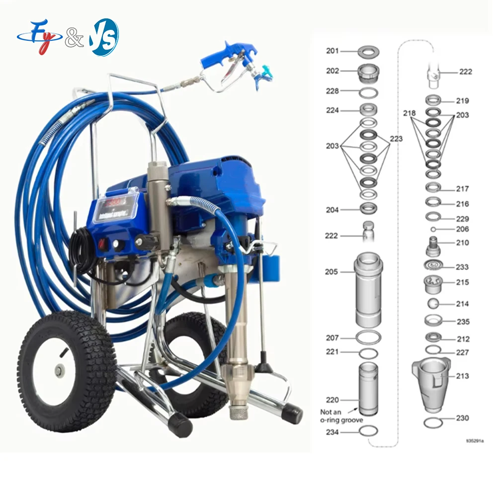 6.5-10L 4000W  Professional Airless Paint Sprayer Heavy Duty Putty Plaster Sprayer Painting Machine