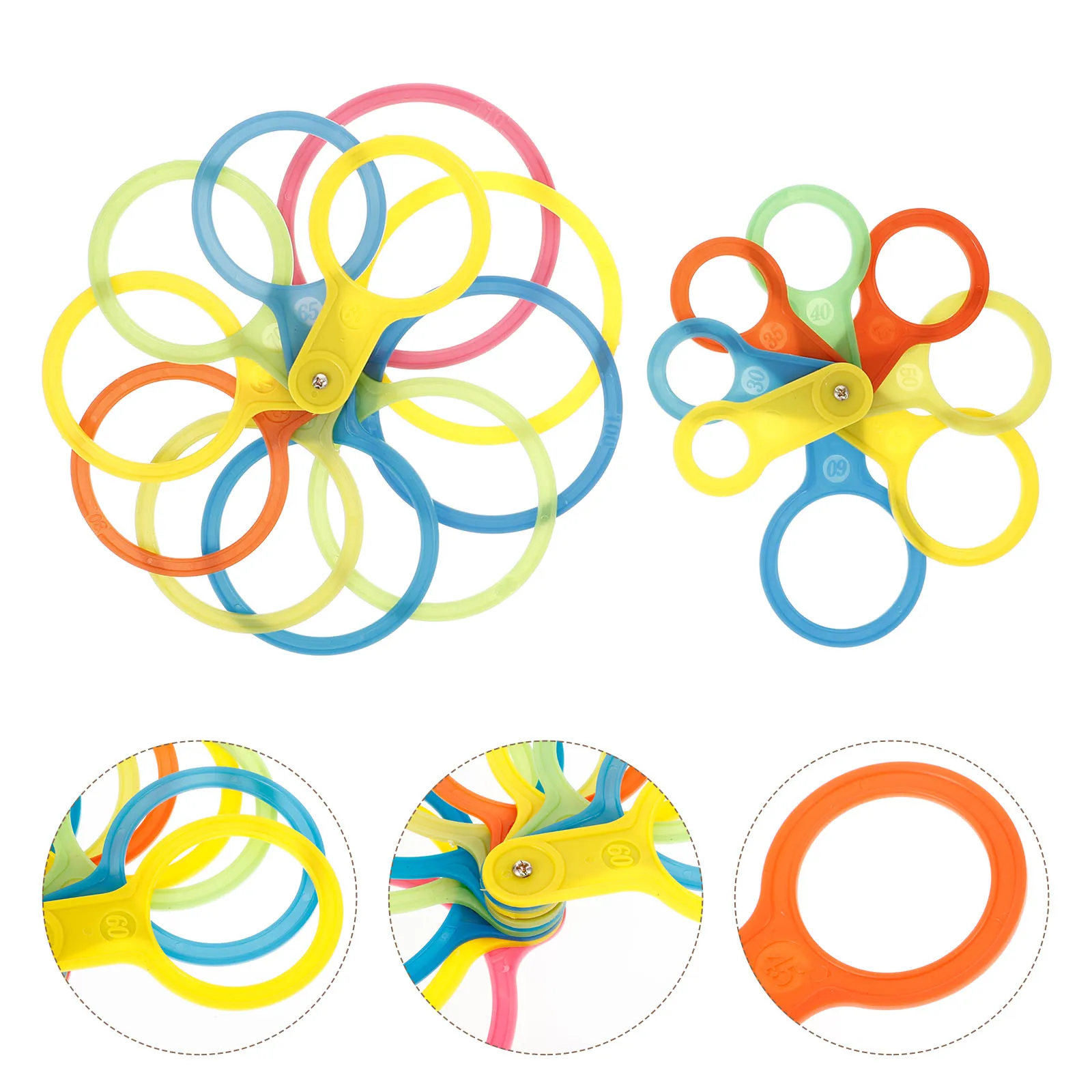 

2Sets Fruit Measuring Ring Circle Tool Plastic Grade Rings for Accurate Pear Fruit Sorting Measuring Device Circle Ruler