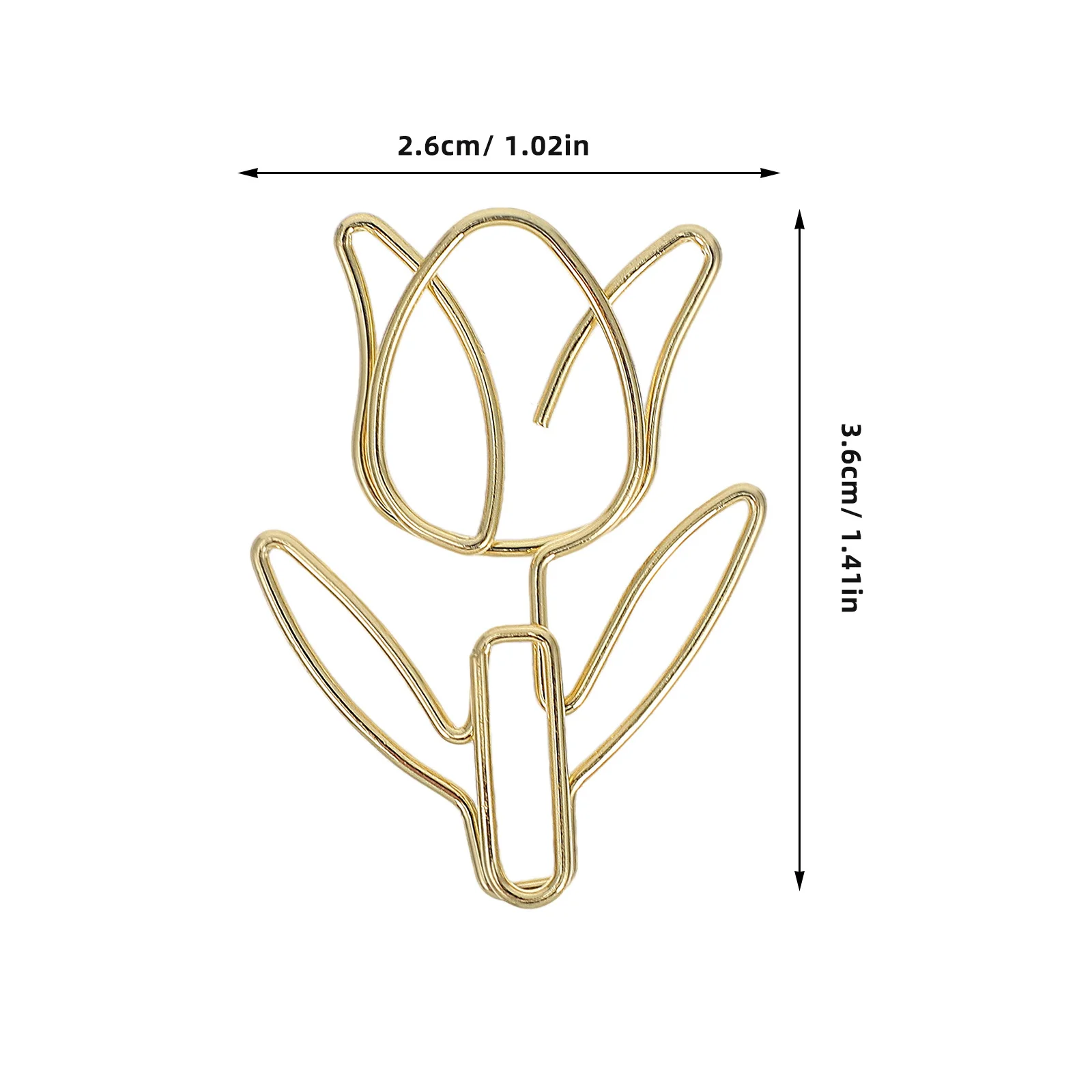 20 قطعة دبابيس ورق زهرة لطيف توليب على شكل دبابيس ورق مقاطع ملف الزخرفية الكرتون ورقة حامل قصاصة دبابيس ورق الكرتون