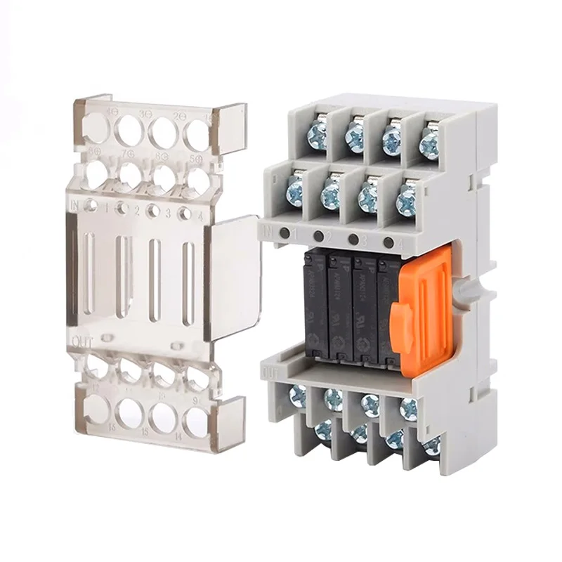 Terminal Relay Module Combination 12/24VDC ABS Flame Retardant 5A Pluggable Terminal